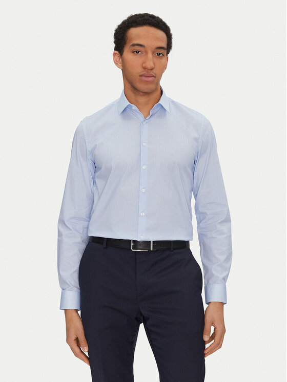 

Рубашка облегающего кроя K10K114312 Calvin Klein, синий