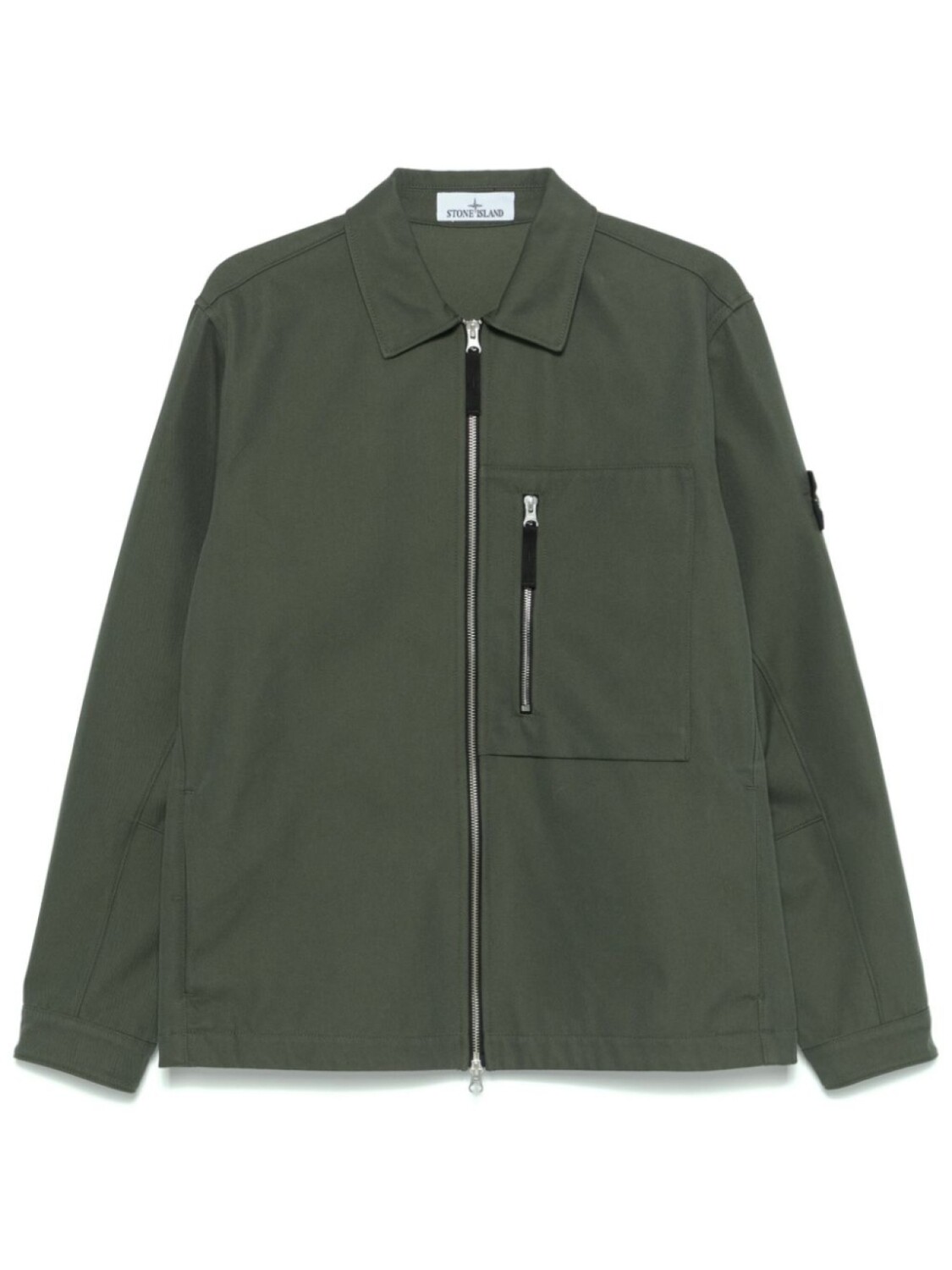 

Stone Island куртка-рубашка с нашивкой Compass, зеленый