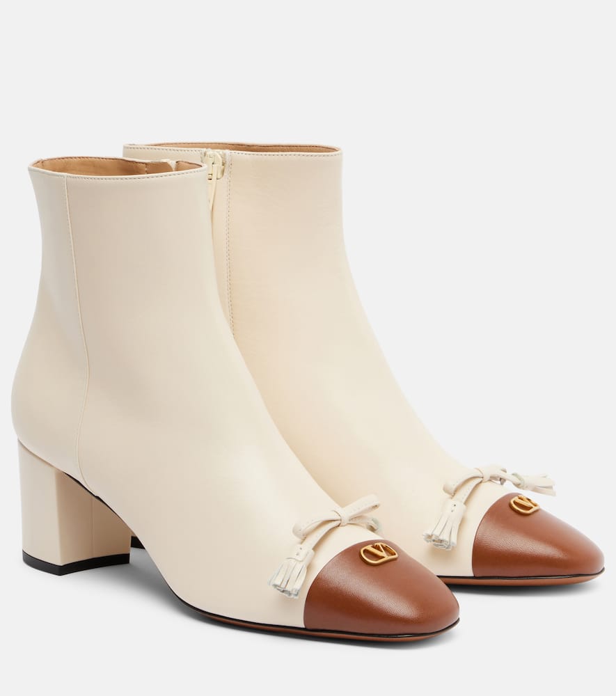 Valet Du Roi ботинки кожаные на шнуровке 60 Valentino Garavani, Butter White/Tobacco