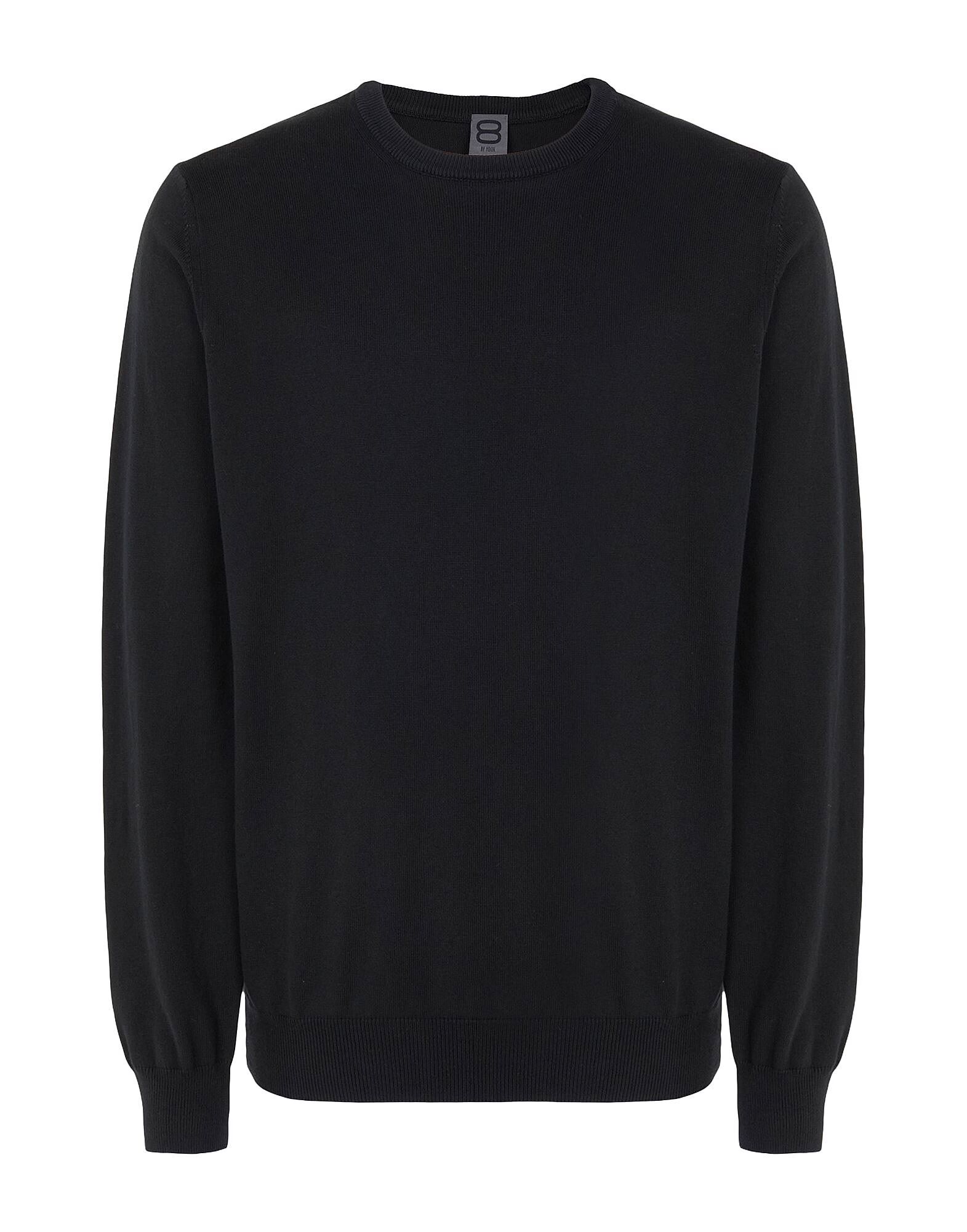 

Свитер из органического хлопка с круглым вырезом 7 By Yoox, черный