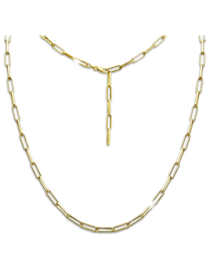 

SilberDream Колье, серебро 925 пробы, позолота (желтое золото 333 пробы), цепочка-якорь, приблизительно 48 см