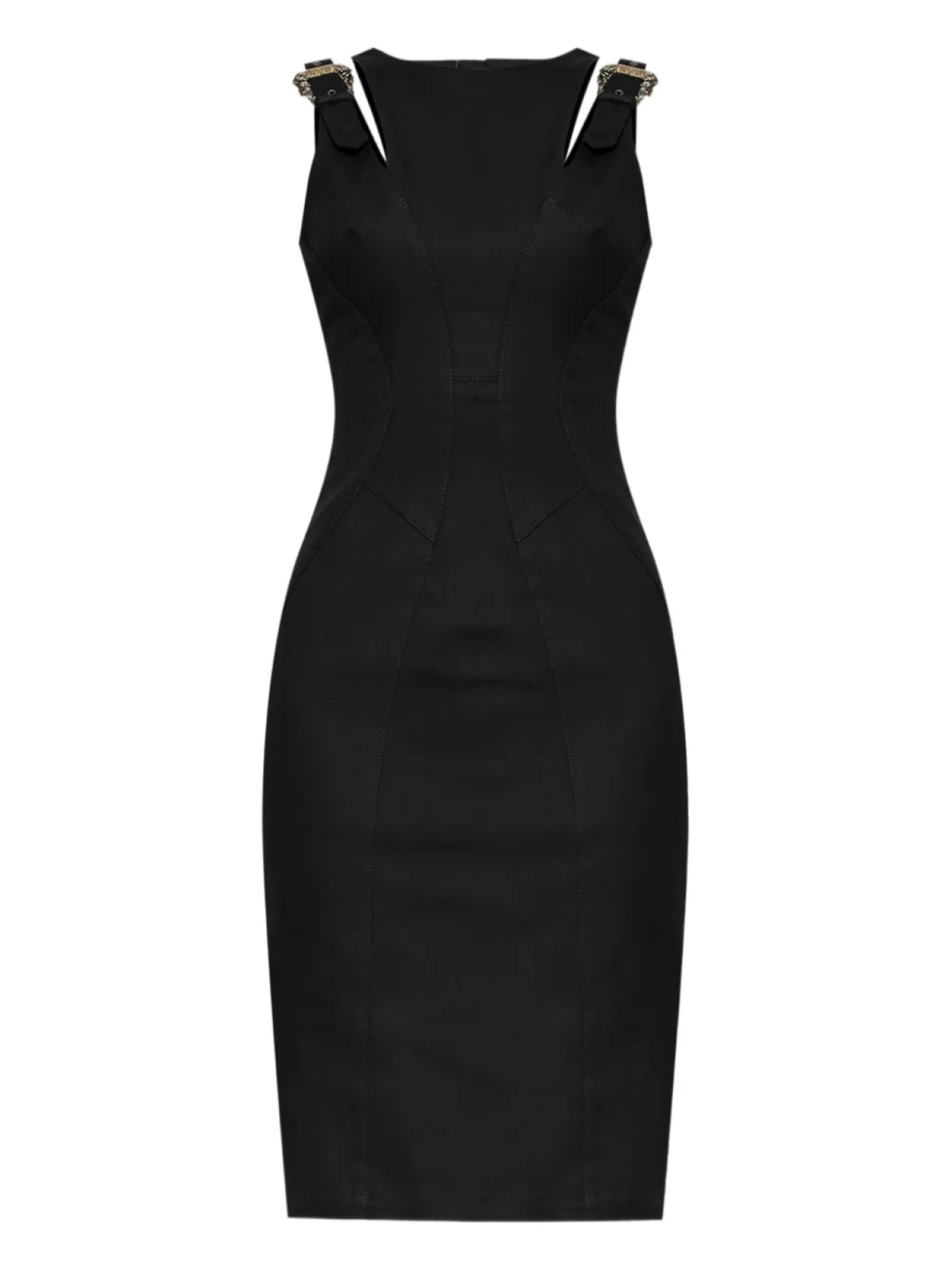 

Платье-карандаш из денима Versace Jeans Couture, черный