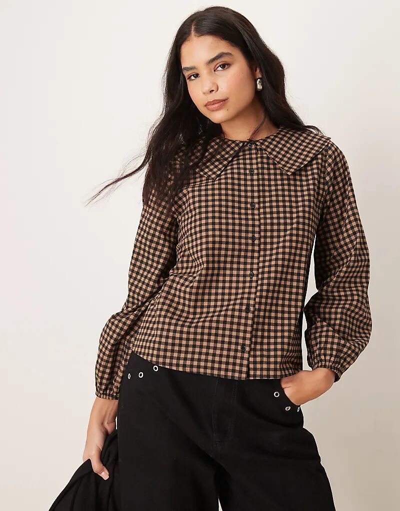 

Рубашка с воротником в клетку ASOS DESIGN
