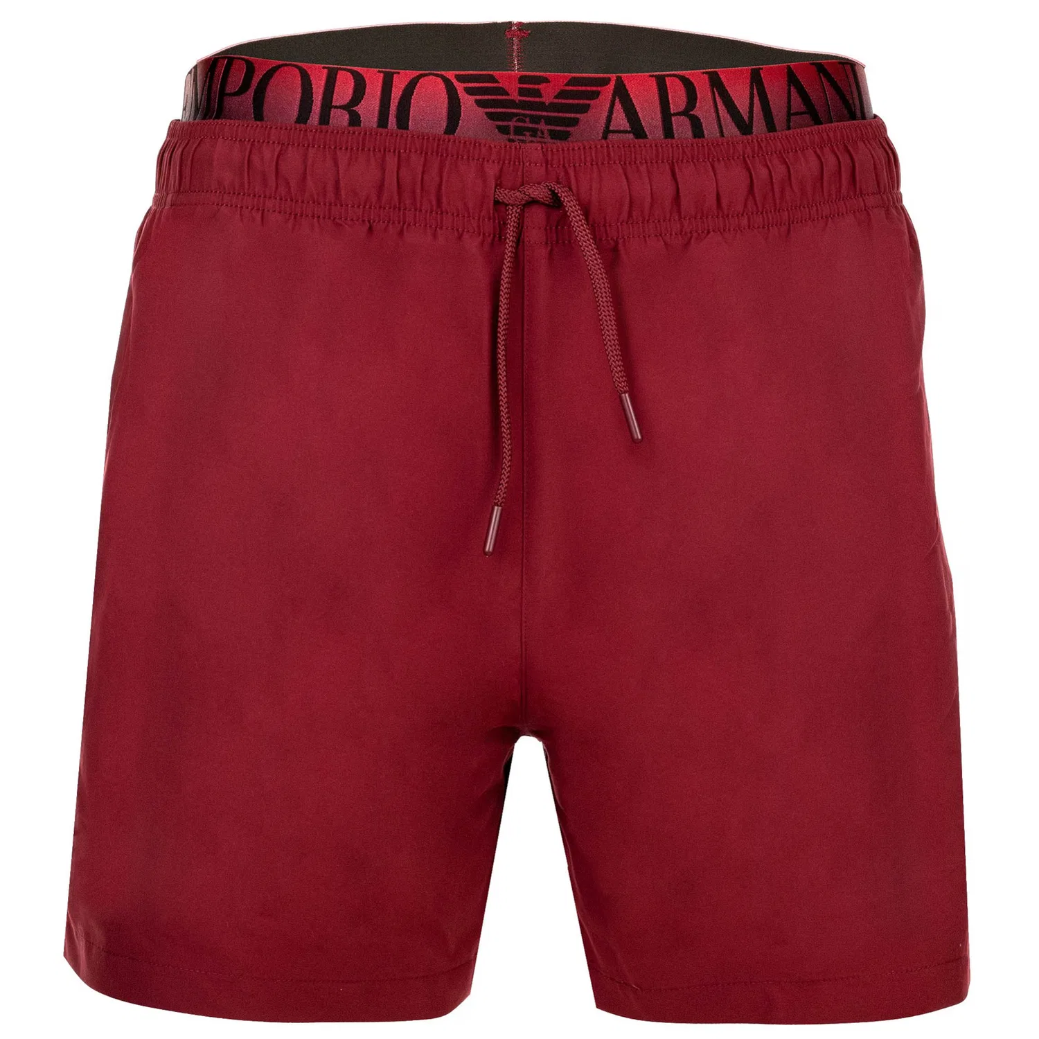 Пляжные шорты Emporio Armani в бордовом цвете