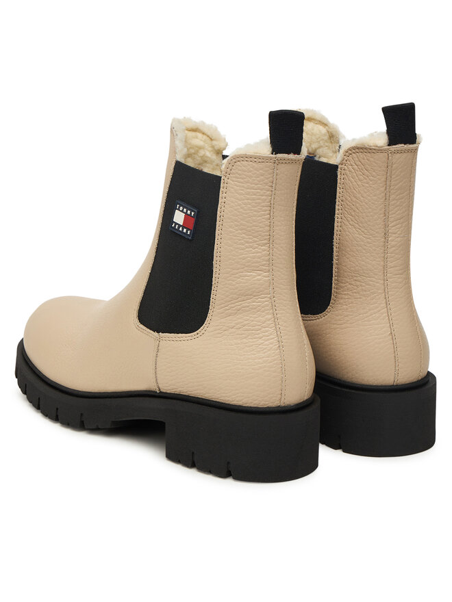 Классические ботильоны Tjw Chelsea Boot Wl EN0EN02826 Tommy Jeans, бежевый — фото 3