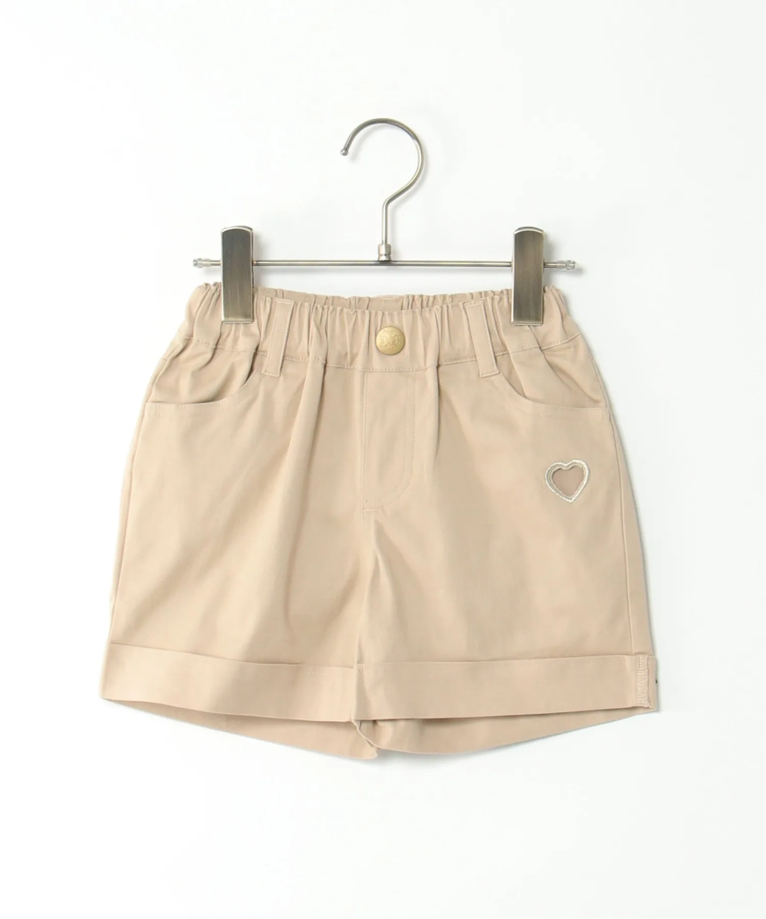 Детские шорты с вырезом-сердцем и вышивкой ikka beige — фото 2