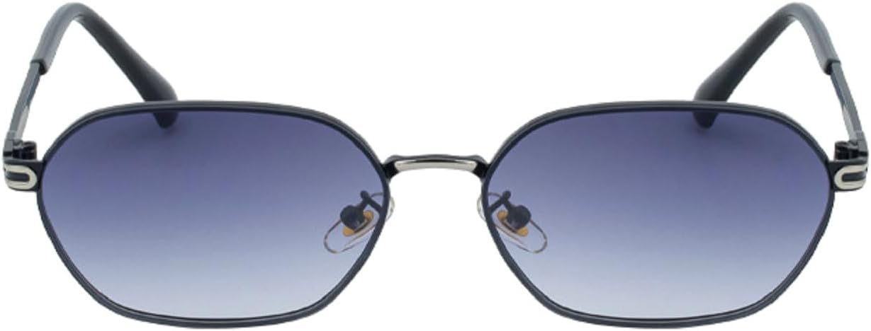 

Панк-солнцезащитные очки прямоугольной формы, роскошные, модные, в металлической оправе, маленькие, для женщин, классические прямоугольные, защита от УФ-излучения UV400 98300 Melrose, Silver Black