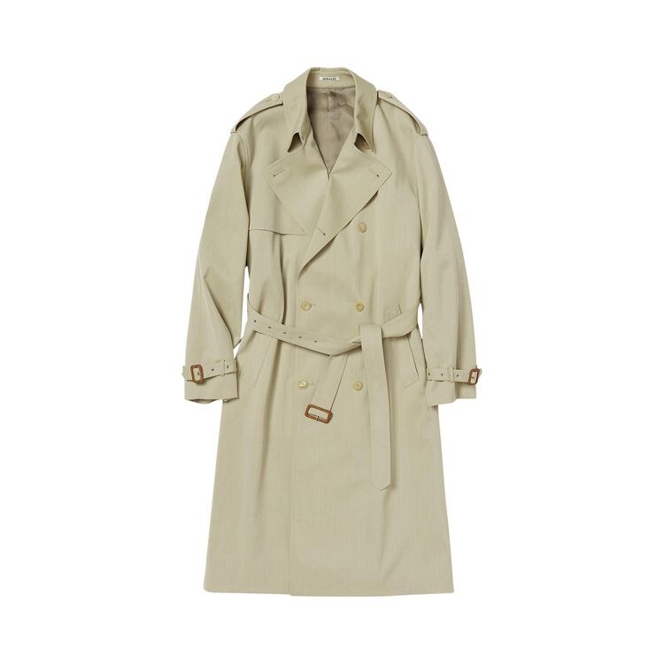 

Тренчкот Auralee Trench Coat Light Khaki, зеленый