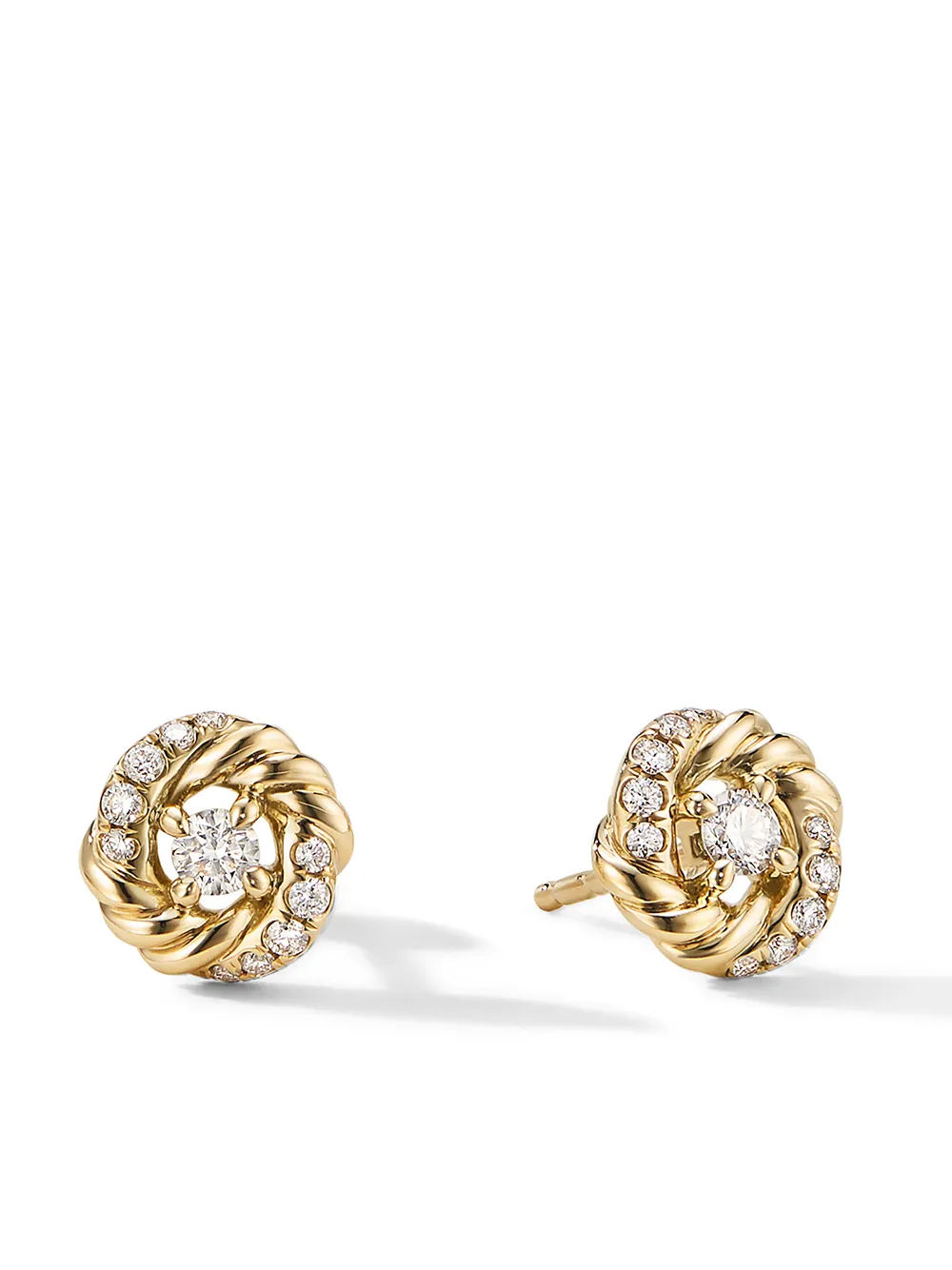 

Серьги-гвоздики Petite Infinity из желтого золота с бриллиантами (7.8 мм) David Yurman, золотой