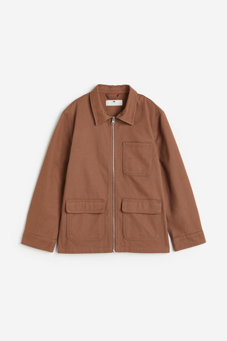 

Саржевая куртка H&M, коричневый