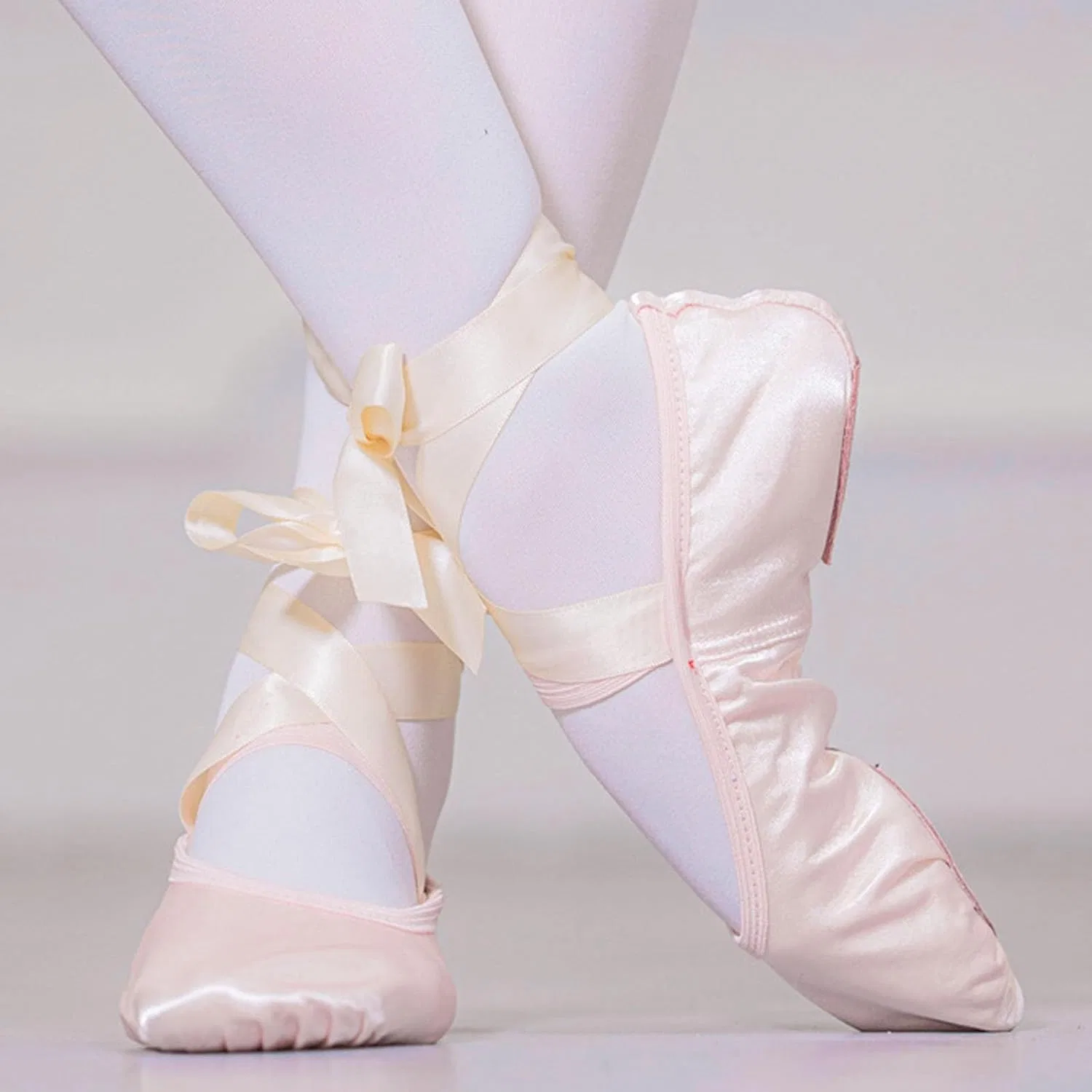 Танцевальные туфли для девочек Ctreela, бежевый — фото 2