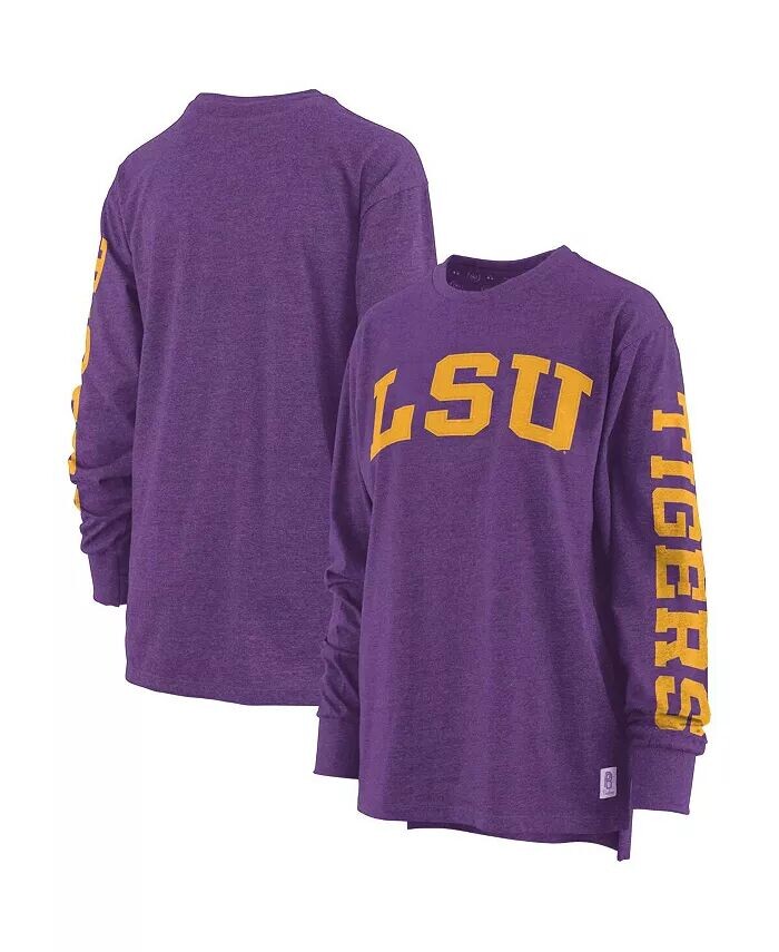 

Женская фиолетовая футболка LSU Tigers Plus Size Two-Hit Canyon с длинным рукавом Pressbox