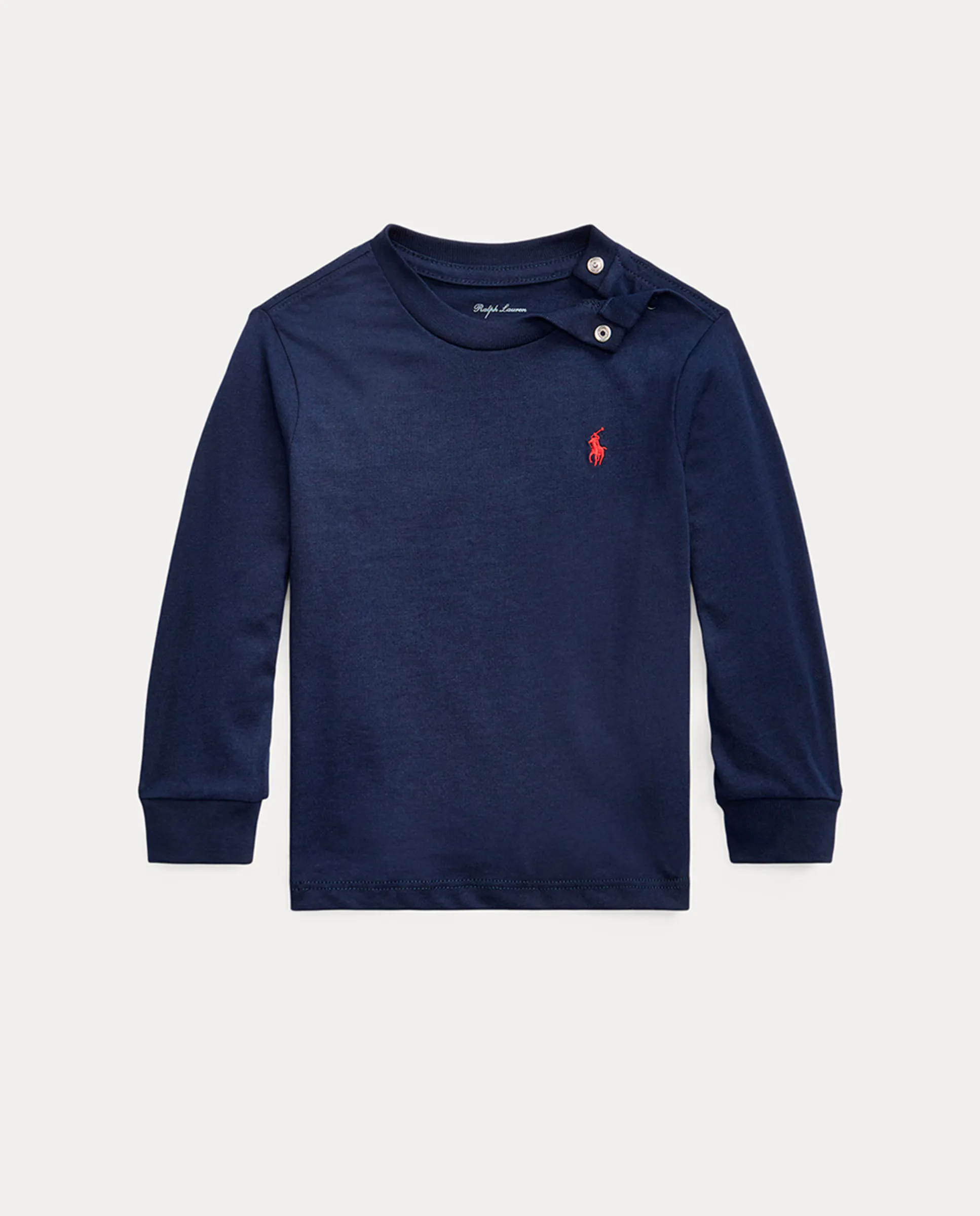 

Детская трикотажная футболка с длинным рукавом для мальчика Polo Ralph Lauren, темно-синий