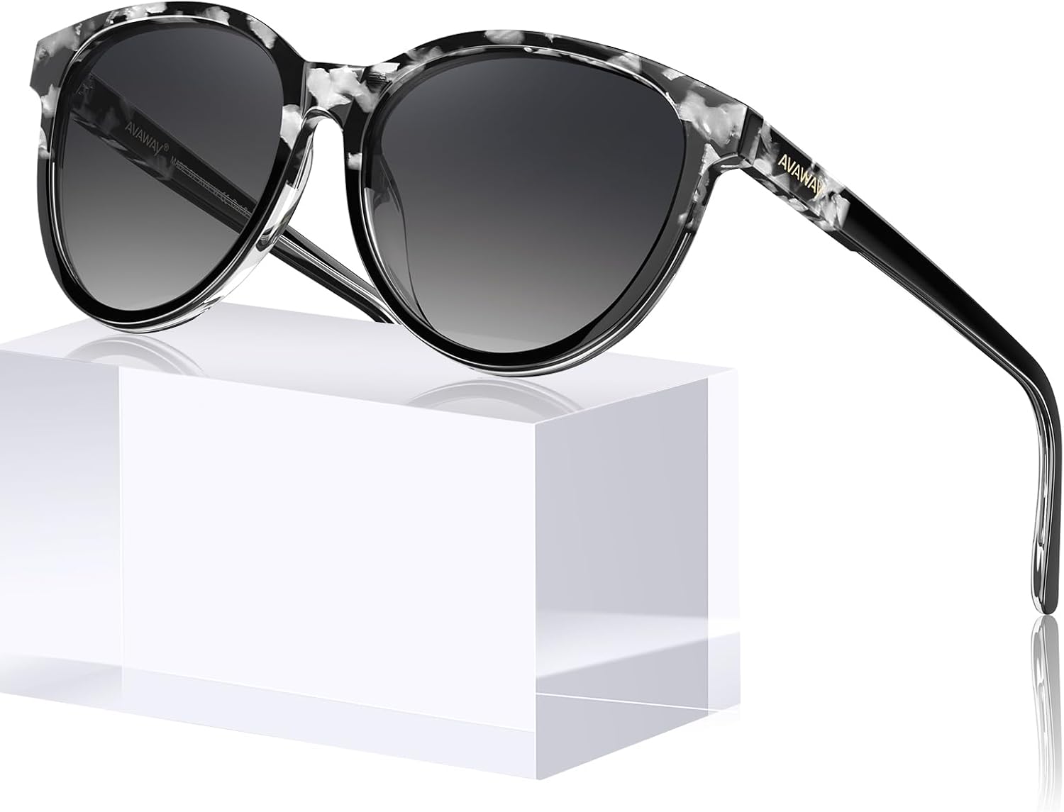 

Женские солнцезащитные очки AVAWAY с поляризацией и 100% защитой от УФ-излучения для вождения, гольфа, пеших прогулок и катания на лодке, 8.black White Frame Gradient Gray Lens