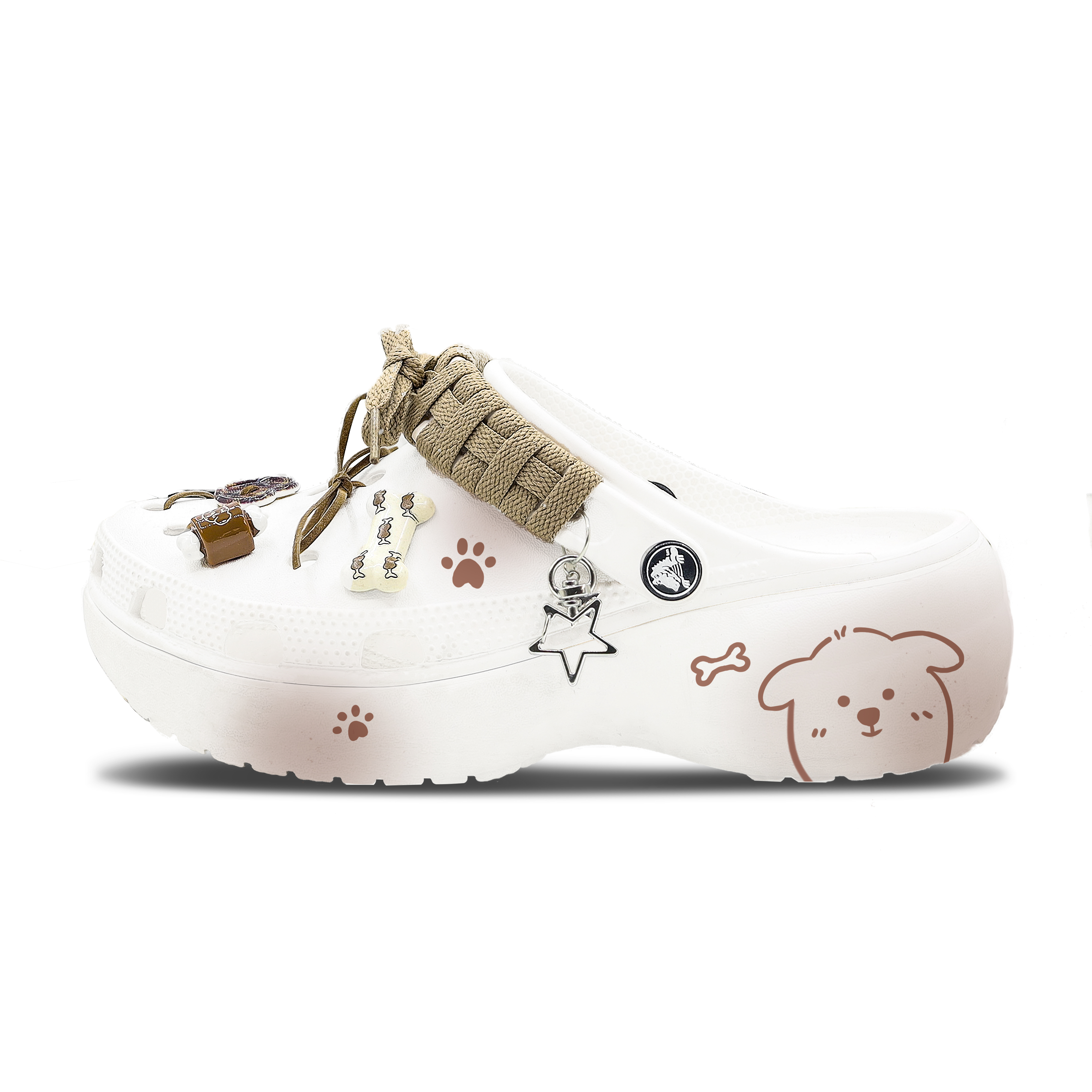 Crocs Классические женские коричневые сабо цвета мокко для щенков