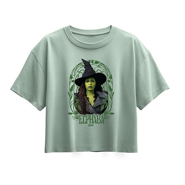 

Футболка Wicked for Good Elphaba Frame Boxy для девочек 7-16 лет Licensed Character, Seafoam