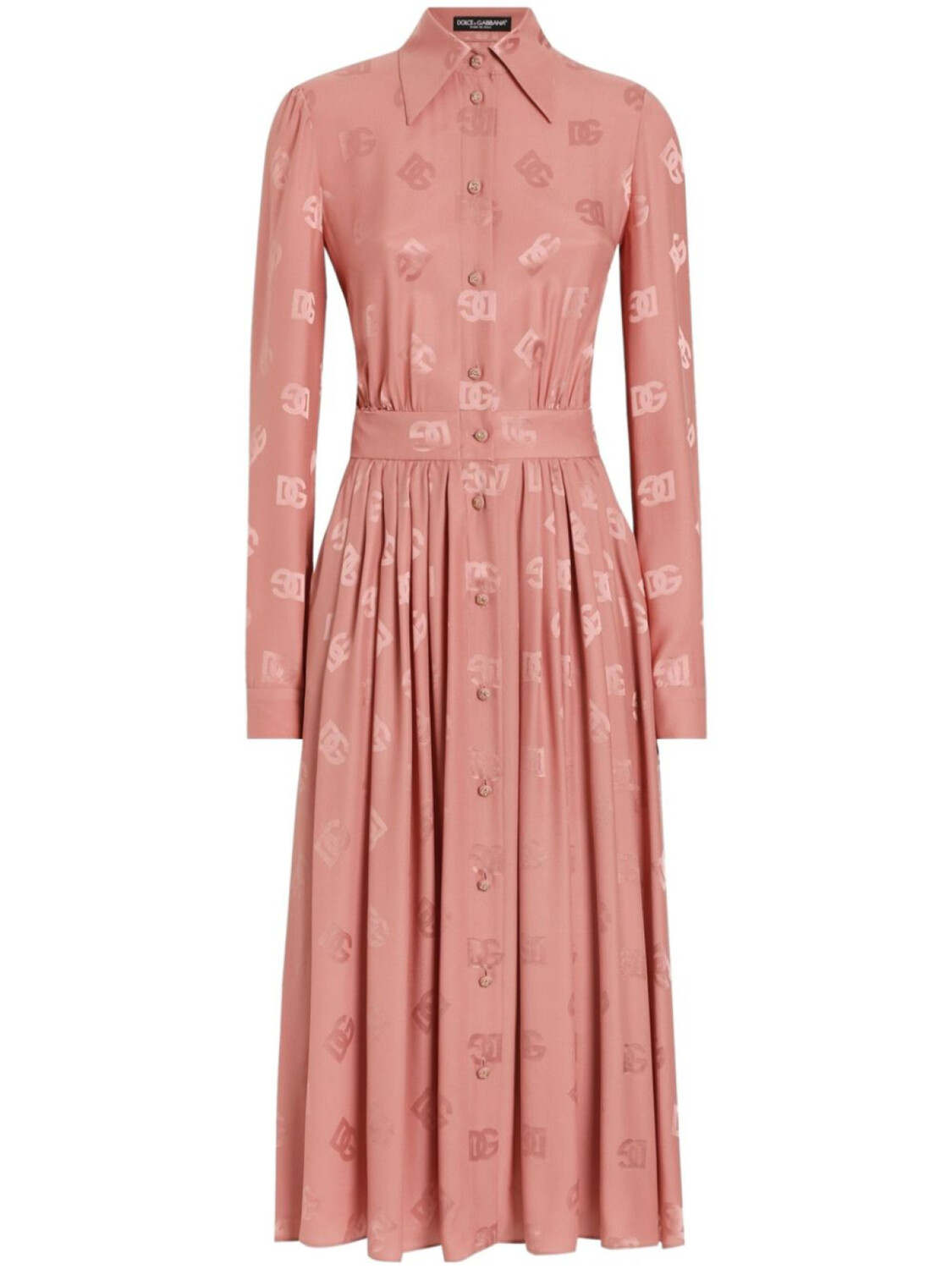 

Dolce & Gabbana платье миди с монограммой, розовый