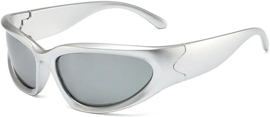 

Спортивные солнцезащитные очки в стиле панк для женщин и мужчин, в стиле стимпанк, «кошачий глаз», зеркальные очки, винтажные солнцезащитные очки HDUBFY, 3