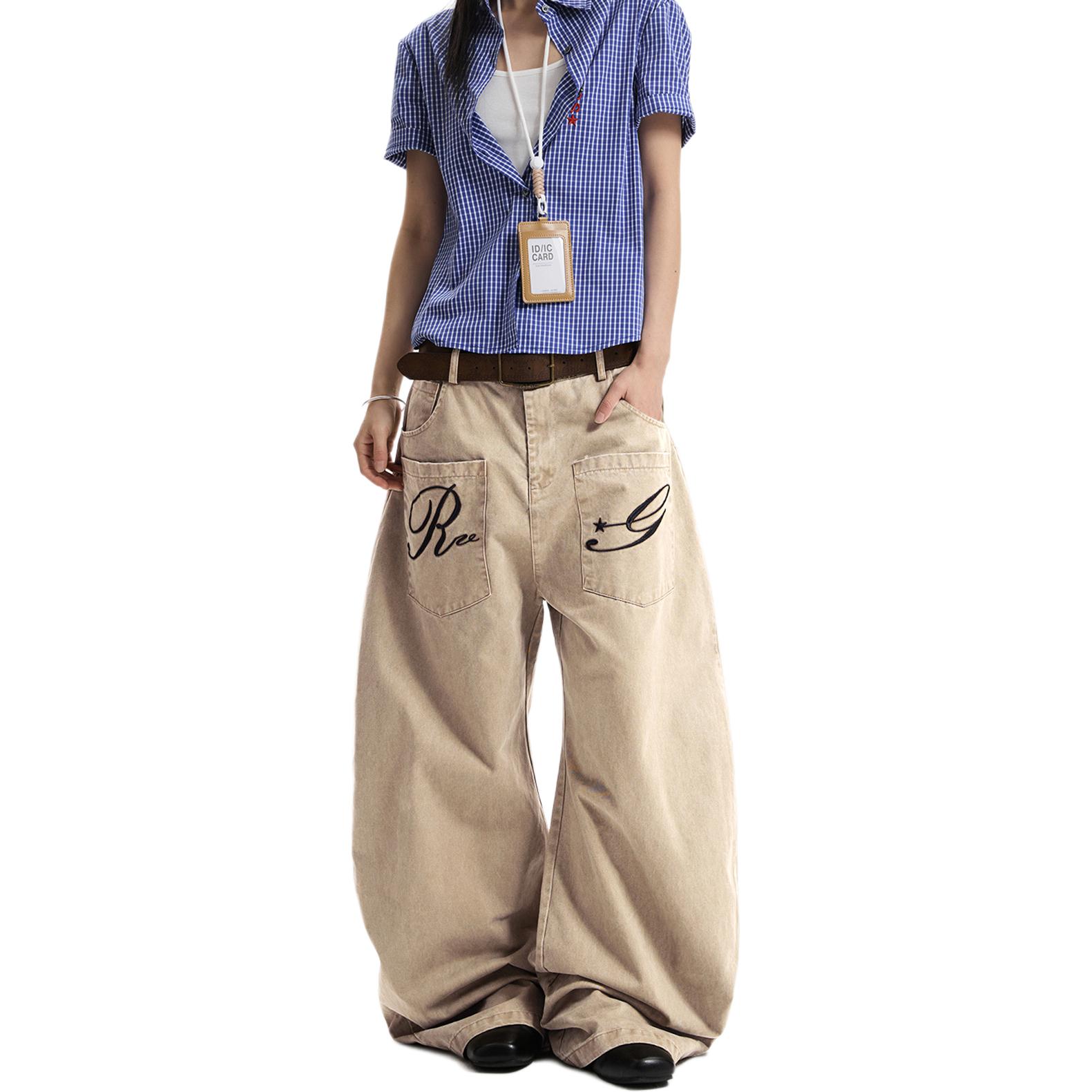 

NEVER RULE Джинсы Unisex Khaki Moderate Others