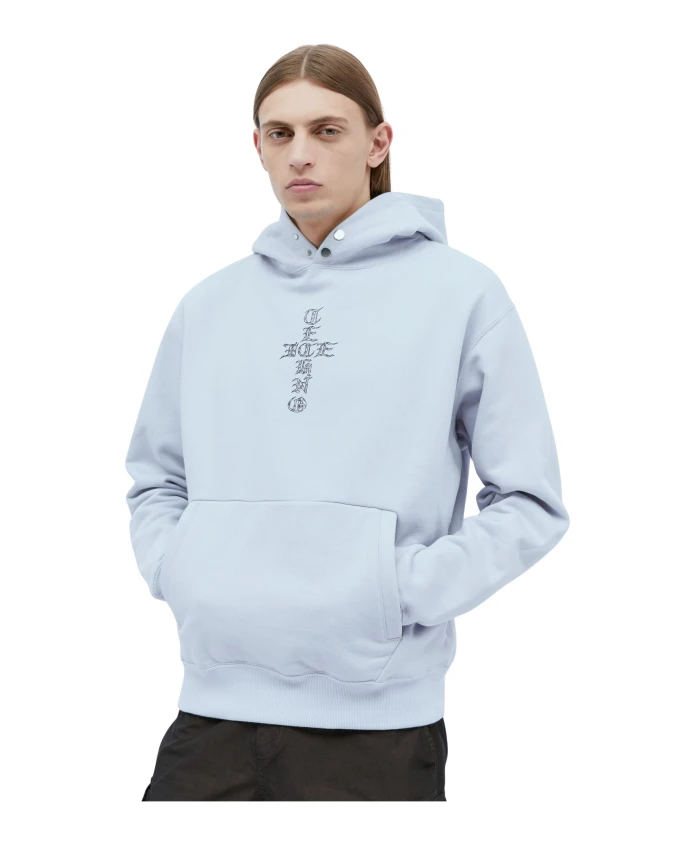 

Худи с принтом в виде креста Ice & Techno, серый