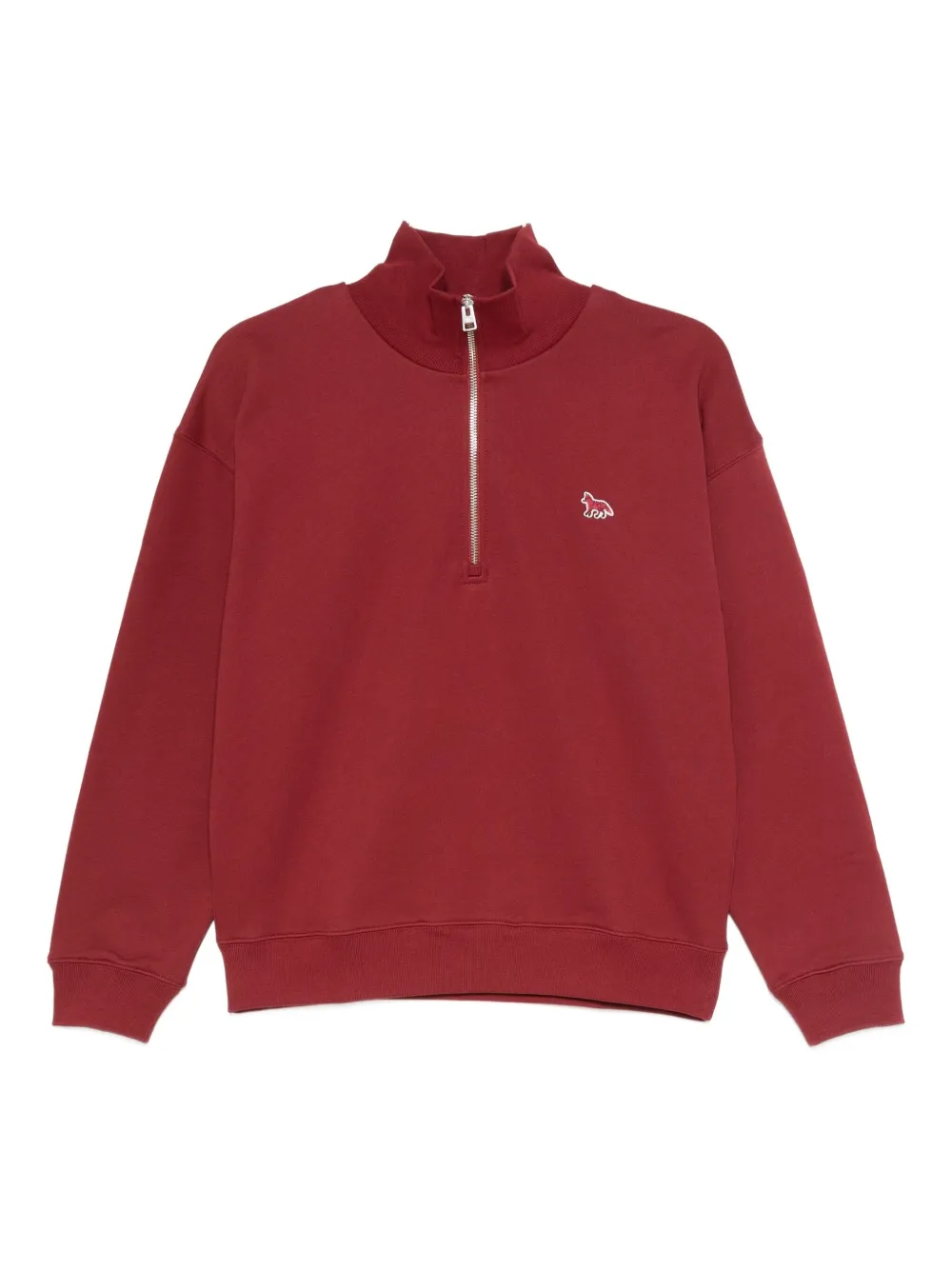 

Свитшот на молнии с высоким воротом Maison Kitsuné, красный