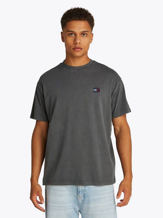 

Футболка tommy hilfiger из расслабленного хлопка с этикеткой Tommy Hilfiger, цвет Washed Black