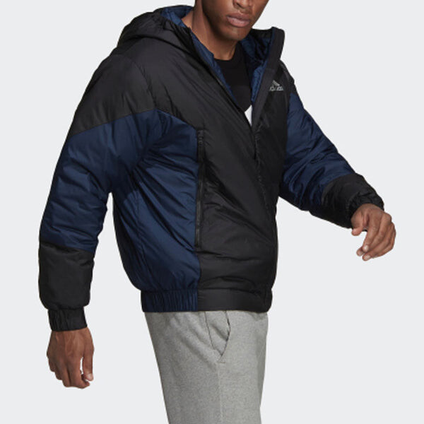 Пуховик adidas Outdoor Sports Stay Warm hooded down Jacket Navy Blue, синий — фото 4