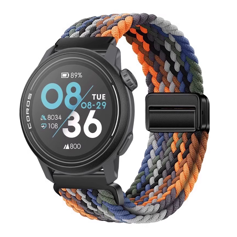 

Penc Iwatch Часы Strap COROS Compatibility Nylon Material 42mm, [Upgraded version-magnetic buckle-braided loop] camouflage colorful