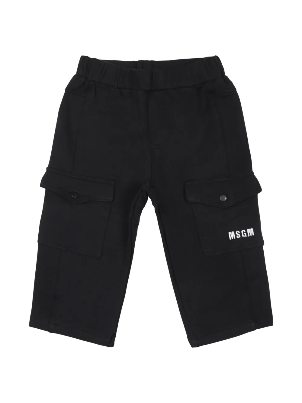 

Брюки с вышитым логотипом MSGM Kids, черный