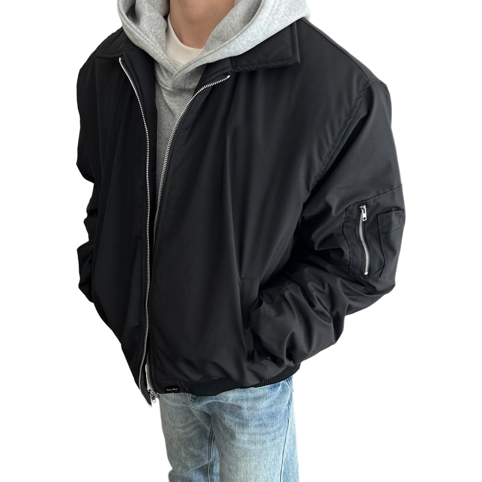 

Парка Unisex Lapel Moderate NEVER RULE, черный (padded and thickened)