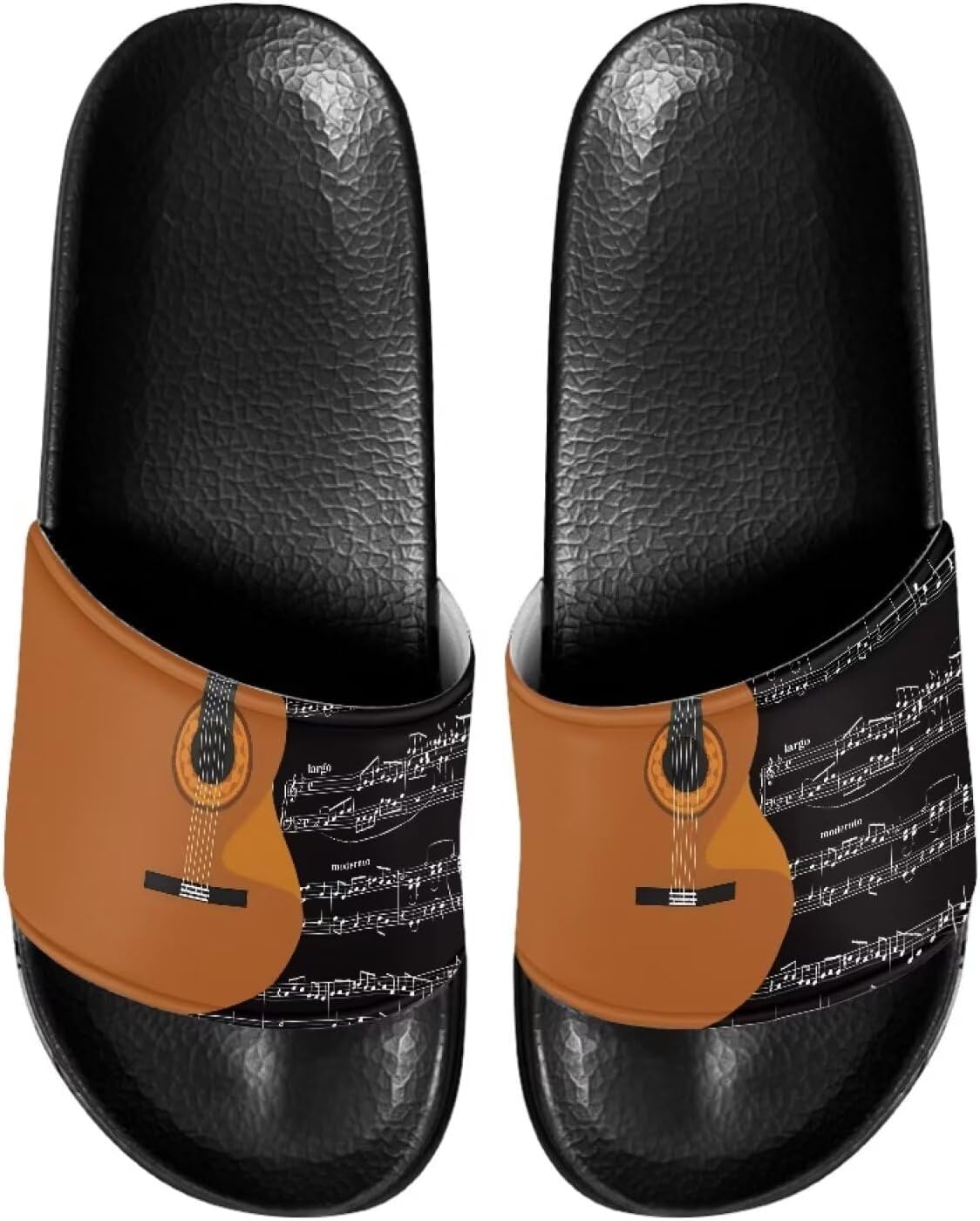 

Женские сандалии JUDENTIDOS с необычным дизайном, сандалии с мягкой подошвой, открытым носком, противоскользящие, на одной полоске, Guitar Music Notes