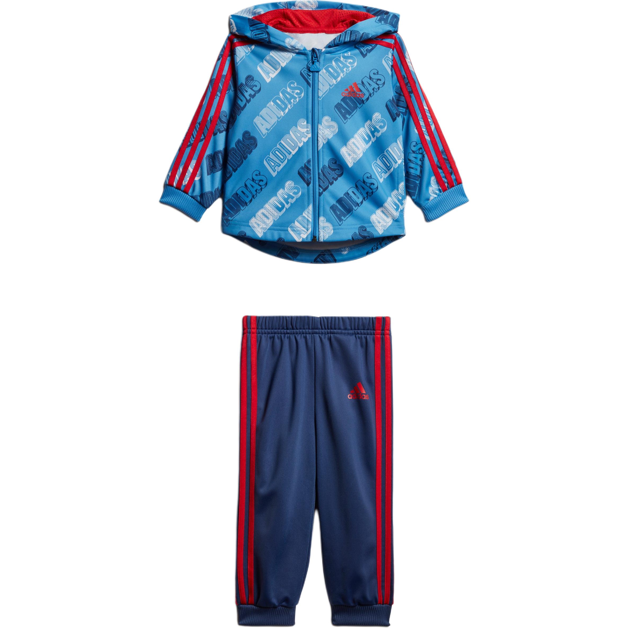 

Повседневная спортивная одежда Lucky Blue/Bright Red для младенцев и малышей Adidas