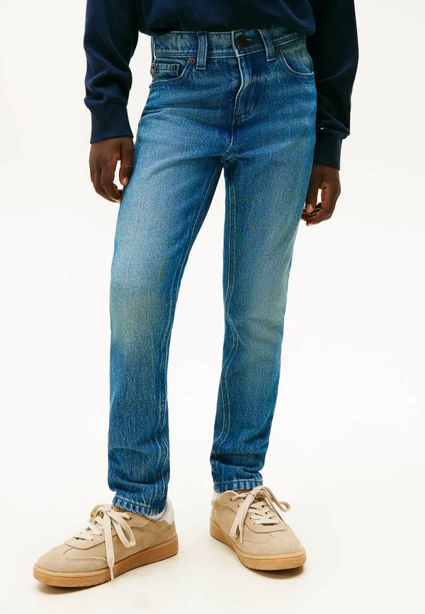 Джинсы scanton в винтажном стиле, облегающие, узкие. Tommy Hilfiger, Denim Mid Blue — фото 2