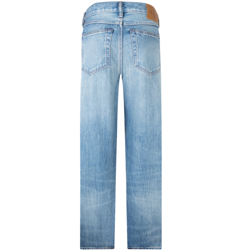 CALVIN KLEIN Jeans Женская джинсовая куртка светло-голубого цвета — фото 4