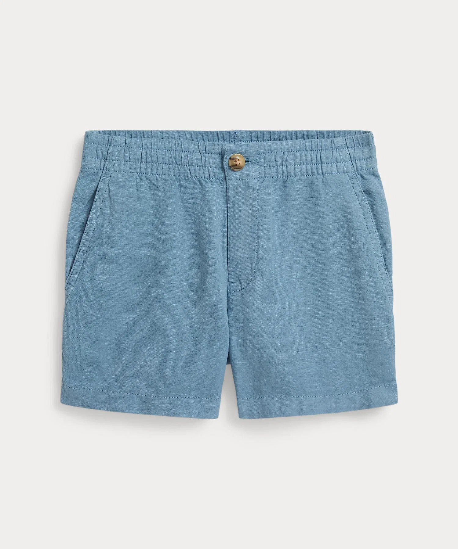 Детские льняные шорты POLO RALPH LAUREN с вышивкой, синие