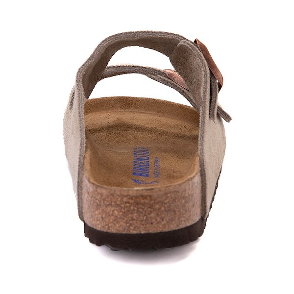 Сандалии Mens Birkenstock Arizona Soft Footbed Slide Sandal, серо-коричневый — фото 4