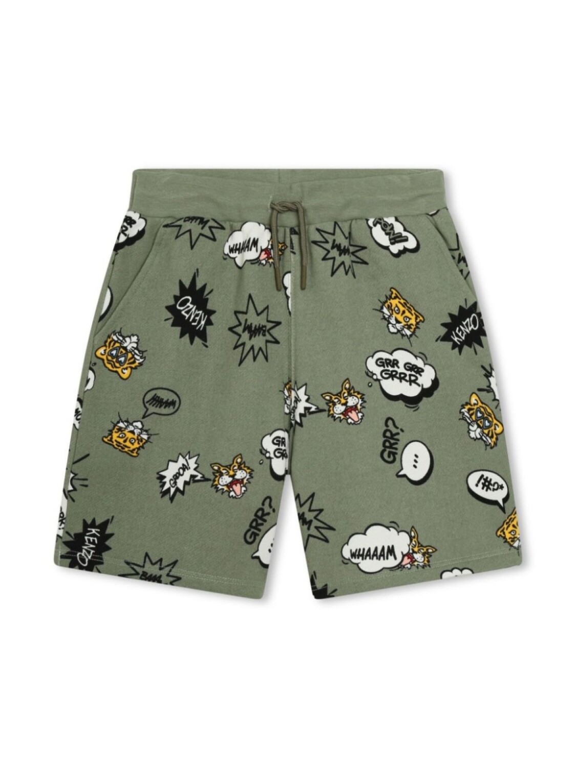 

Kenzo Kids шорты с кулиской и принтом Tiger, зеленый