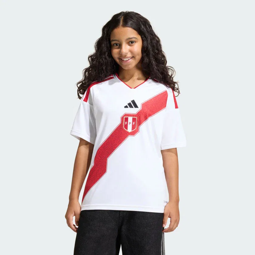 Детская домашняя футболка adidas Peru 26, белый — фото 3