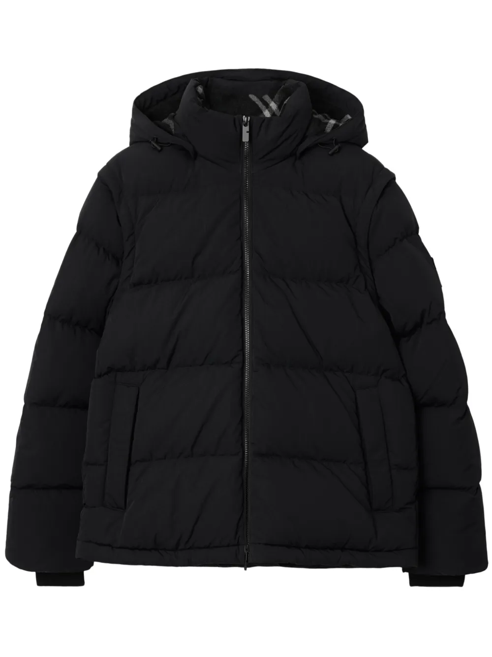 

Пуховик с нашивкой-логотипом BURBERRY, черный