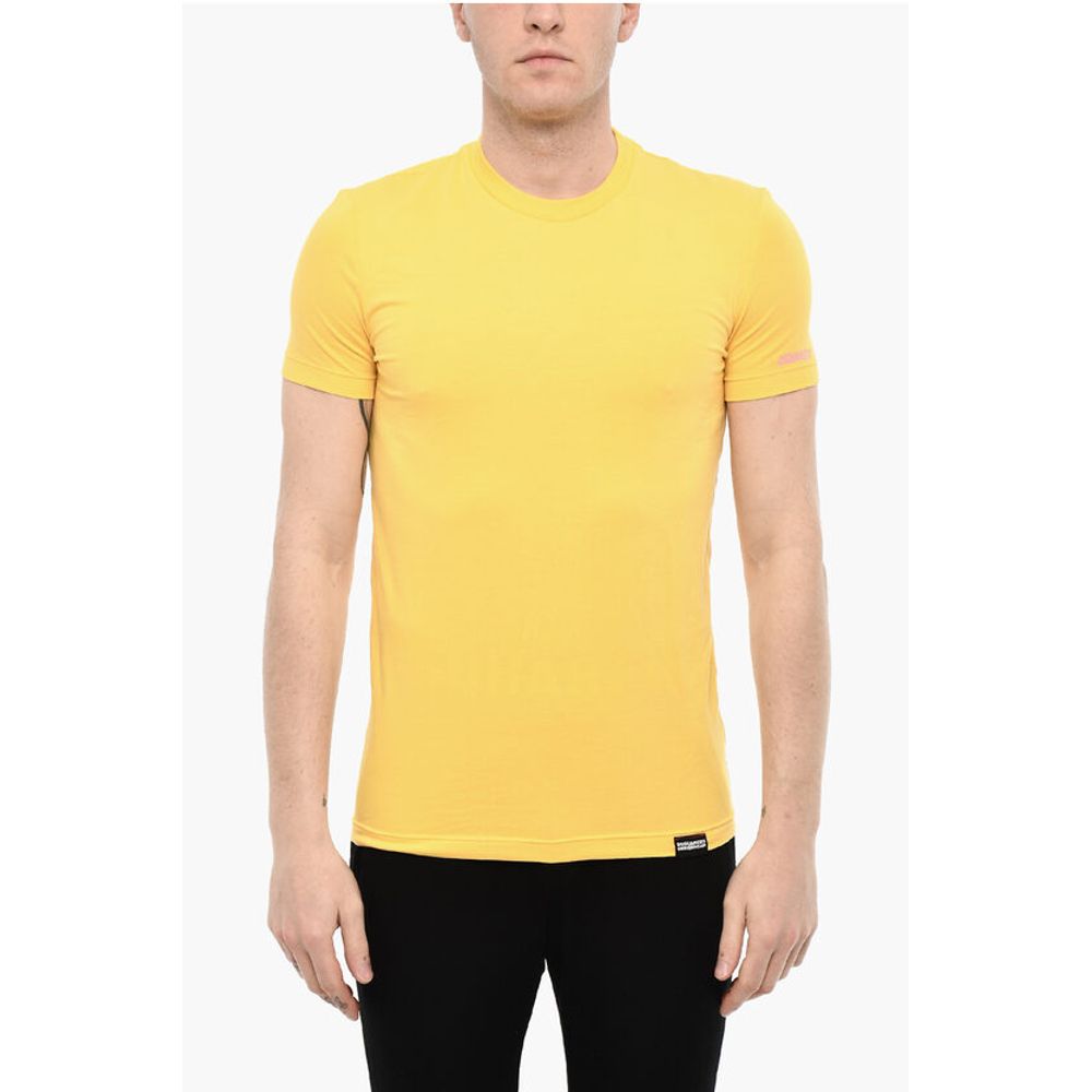

Футболка с круглым вырезом и принтом логотипа Dsquared2, Yellow
