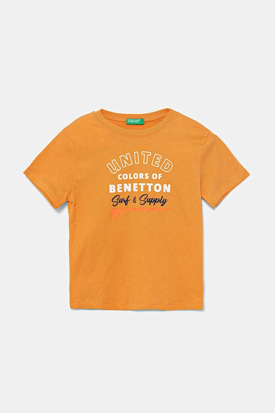 

Детская хлопковая футболка United Colors Of Benetton, оранжевый