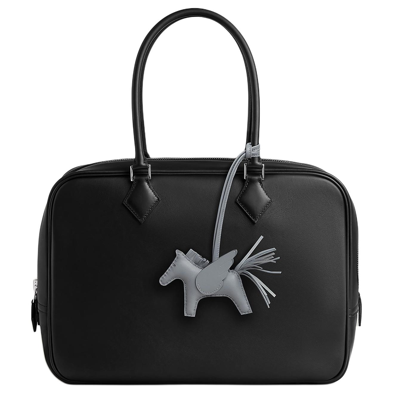 HERMES Milo Lambskin With Swift Calfskin Bag Charm Bag Merch Small Women's Mist Gray — фото 2
