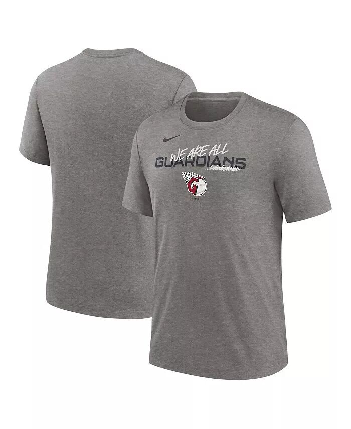 

Мужская футболка Heather Charcoal Cleveland Guardians We Are All Tri-Blend Nike