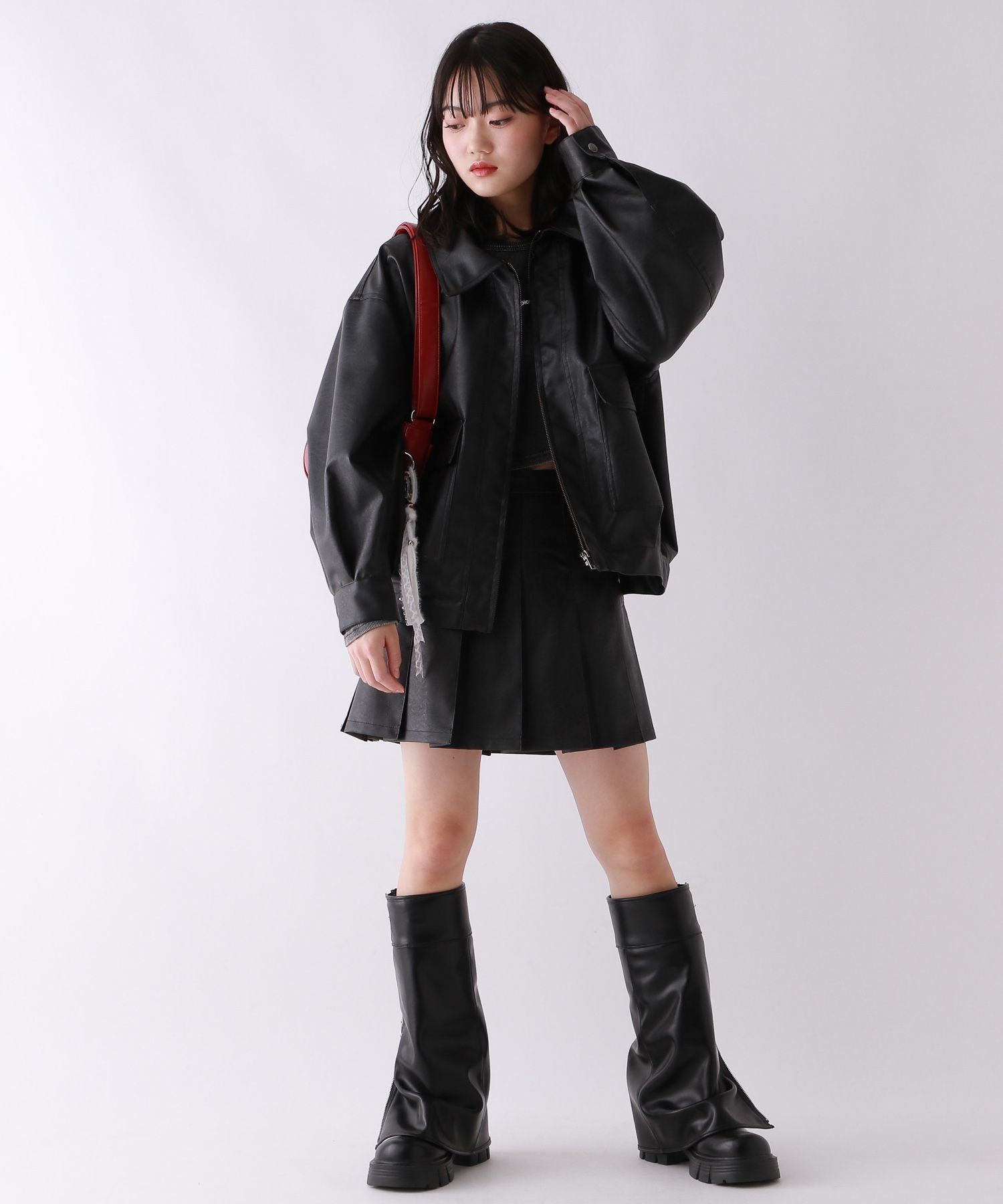 Куртка свободного кроя из искусственной кожи Repipi armario, Black 09 — фото 2