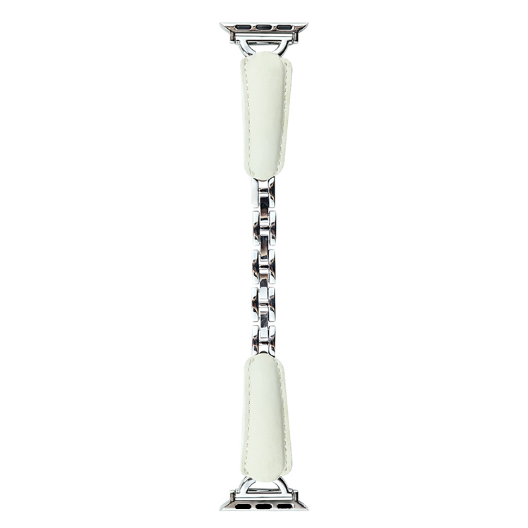 

Ремешок совместимый с Apple, металл IBOANN, Gray with Silver-Tone Buckle