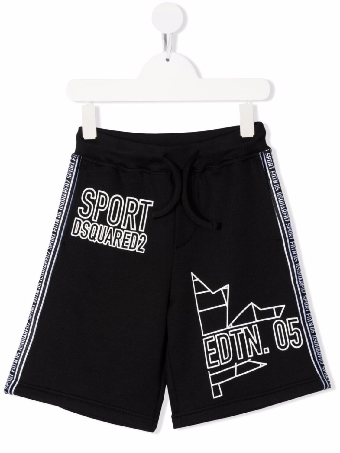 

Dsquared2 спортивные шорты с кулиской и принтом, черный