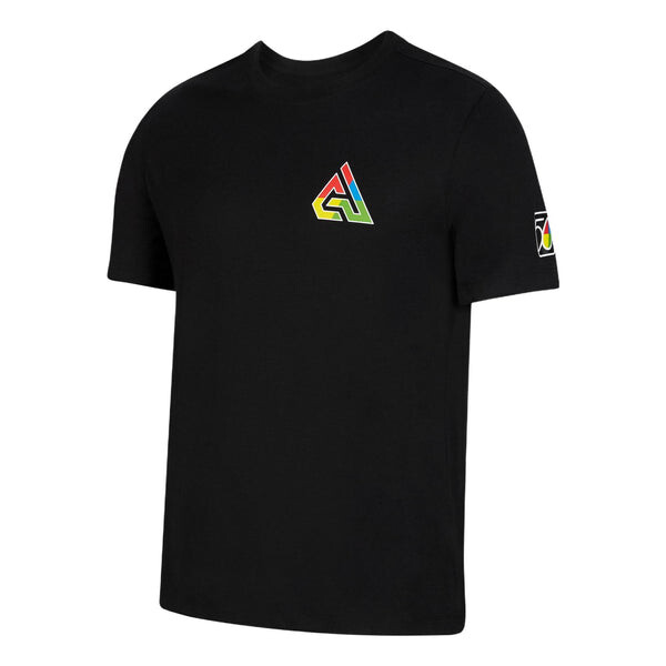 

Футболка Nike Back Logo Pattern Printing Round Neck Casual Short Sleeve Black, мультиколор