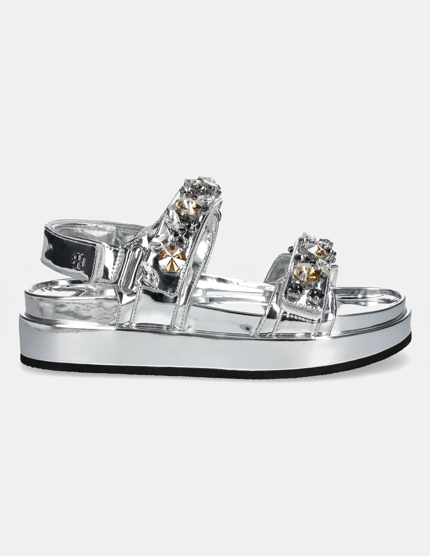 Босоножки Kira с декорированными босоножками Sport Sandal Tory Burch, серебряный — фото 2