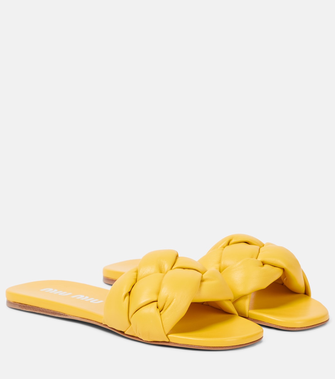 Кожаные сандалии Miu Miu, Sole