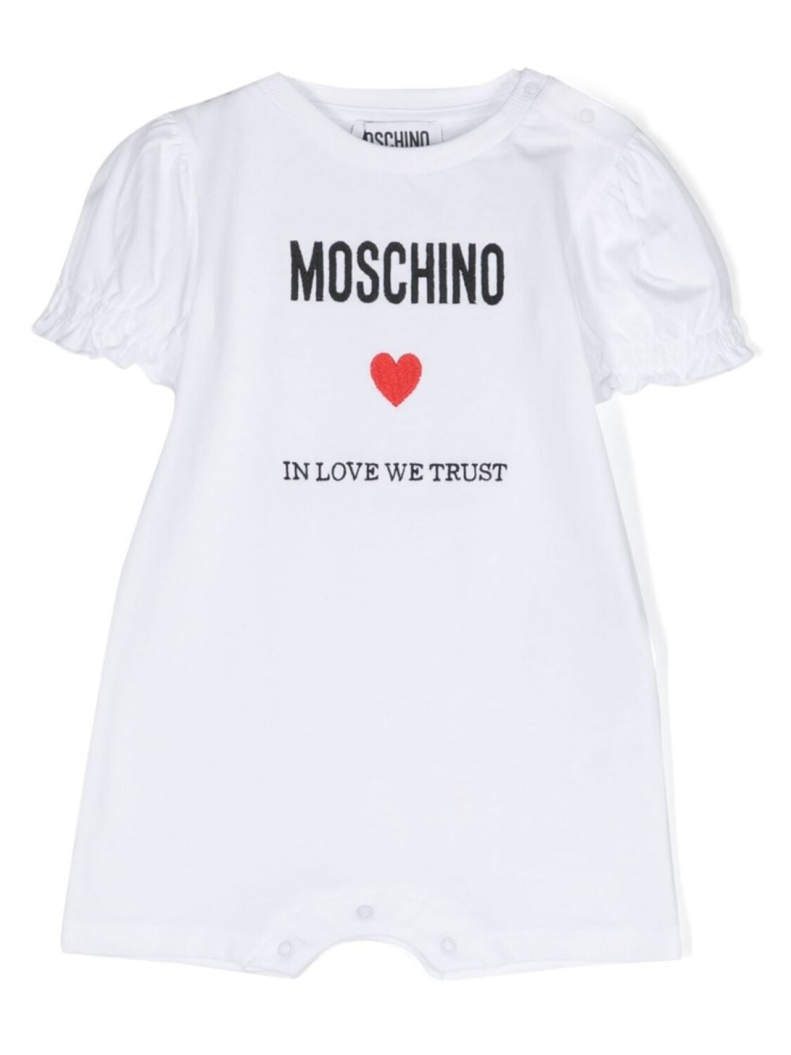 

Moschino Kids ромпер с логотипом, белый